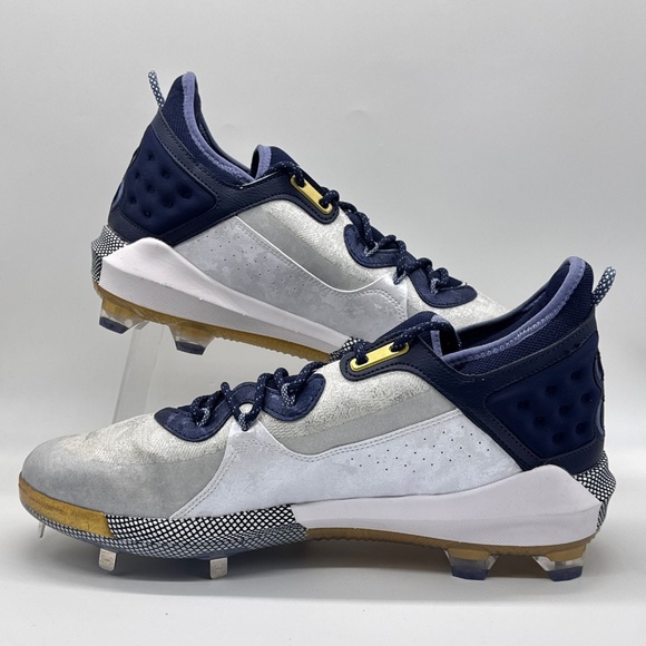 Under Armour Bryce Harper HOVR Baseball Cleats Men’s Hybrid 15 Navy/Silver New main image 4